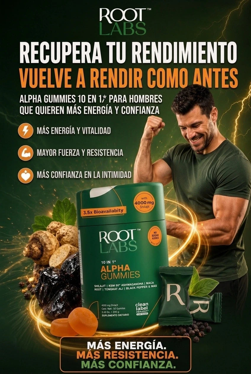 Alpha Gomitas SHILAJIT - Rendimiento y Energía | 60 Gomas
