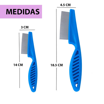 KIT Peine Antipulgas y Manchas x2