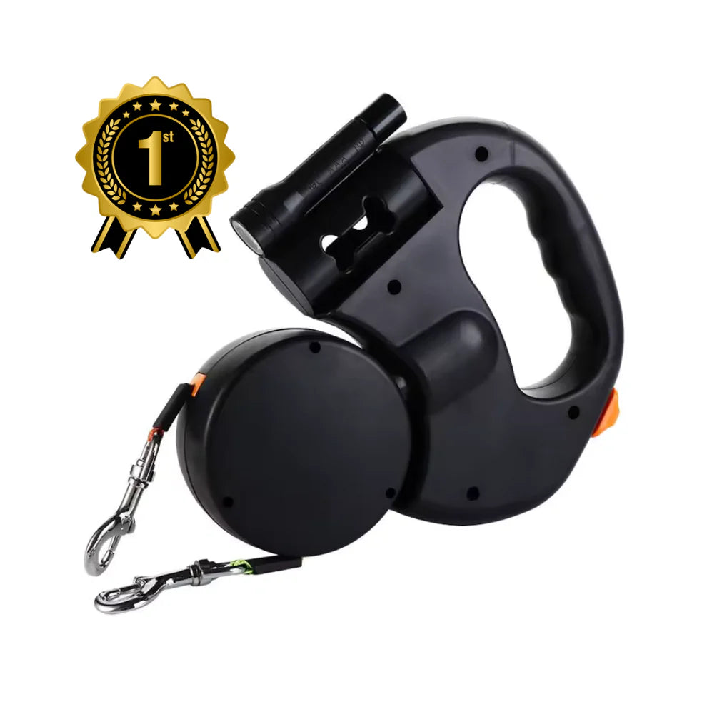 Correa Retráctil Perros Doble Linterna