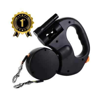 Correa Retráctil Perros Doble Linterna