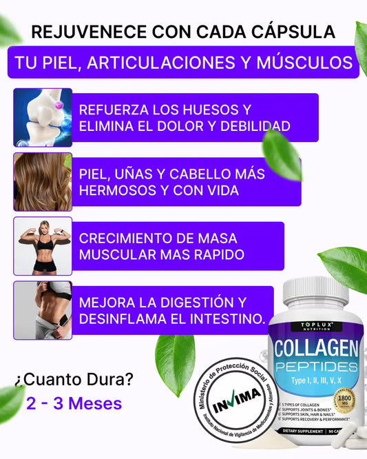 COLLAGEN 1800mg - PIEL HERMOSA Y ARTICULACIONES SIN DOLOR