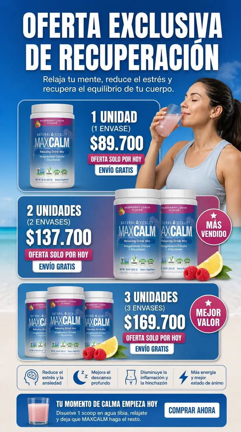 Calm Max MAX CALM 489g | Sabor Frambuesa Limon – N 🇨🇴