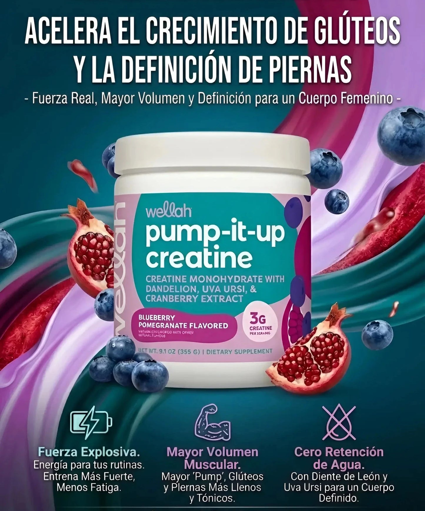 Creatina Pump-it-up 355g | Impulsa tu crecimiento