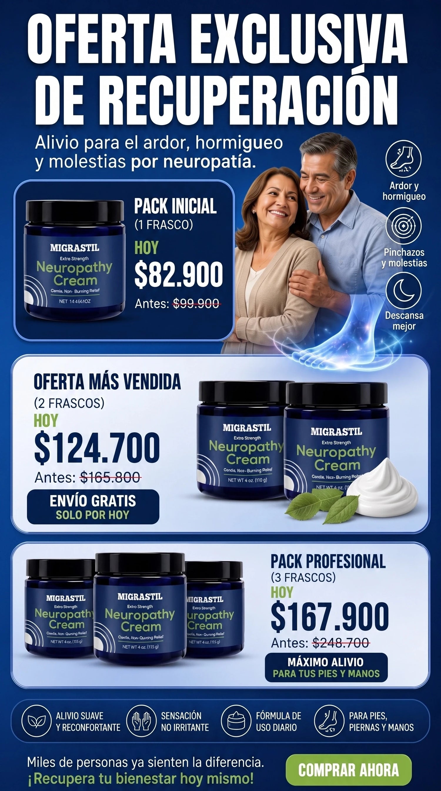 Oferta exclusiva de recuperación Migrastil Neuropathy Cream