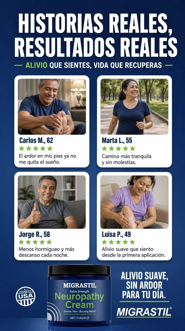Historias reales, resultados reales con Migrastil Neuropathy Cream