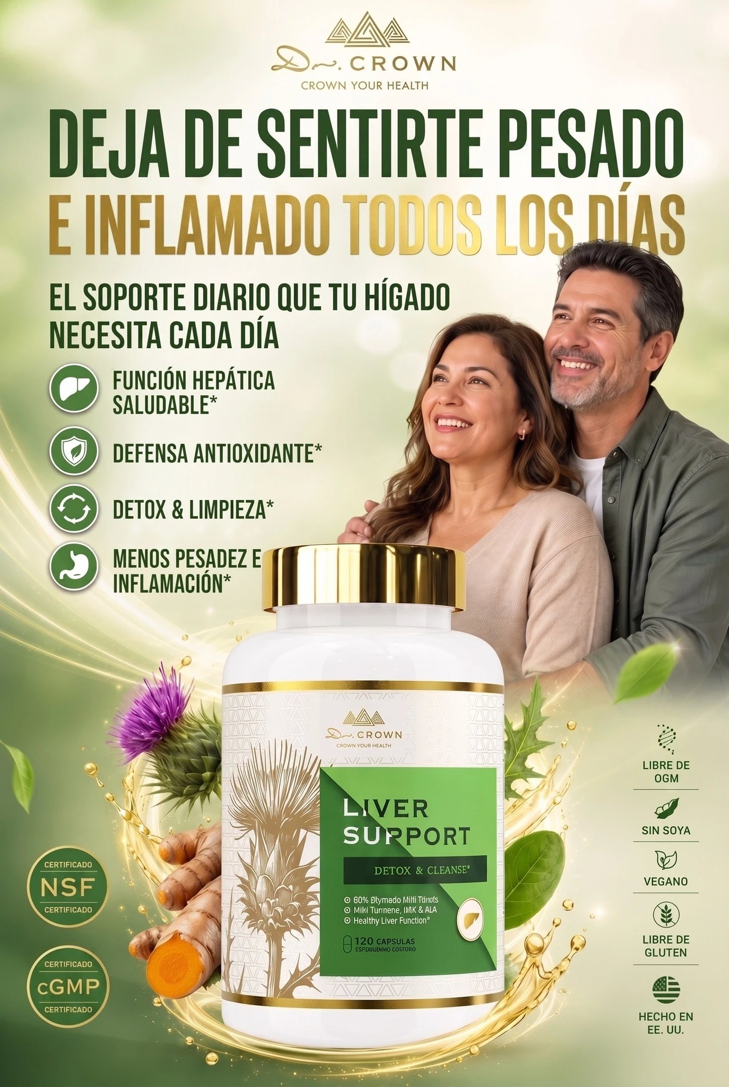 LIVER SUPPORT Desintoxica tu Higado y Desinflama | 120 Caps